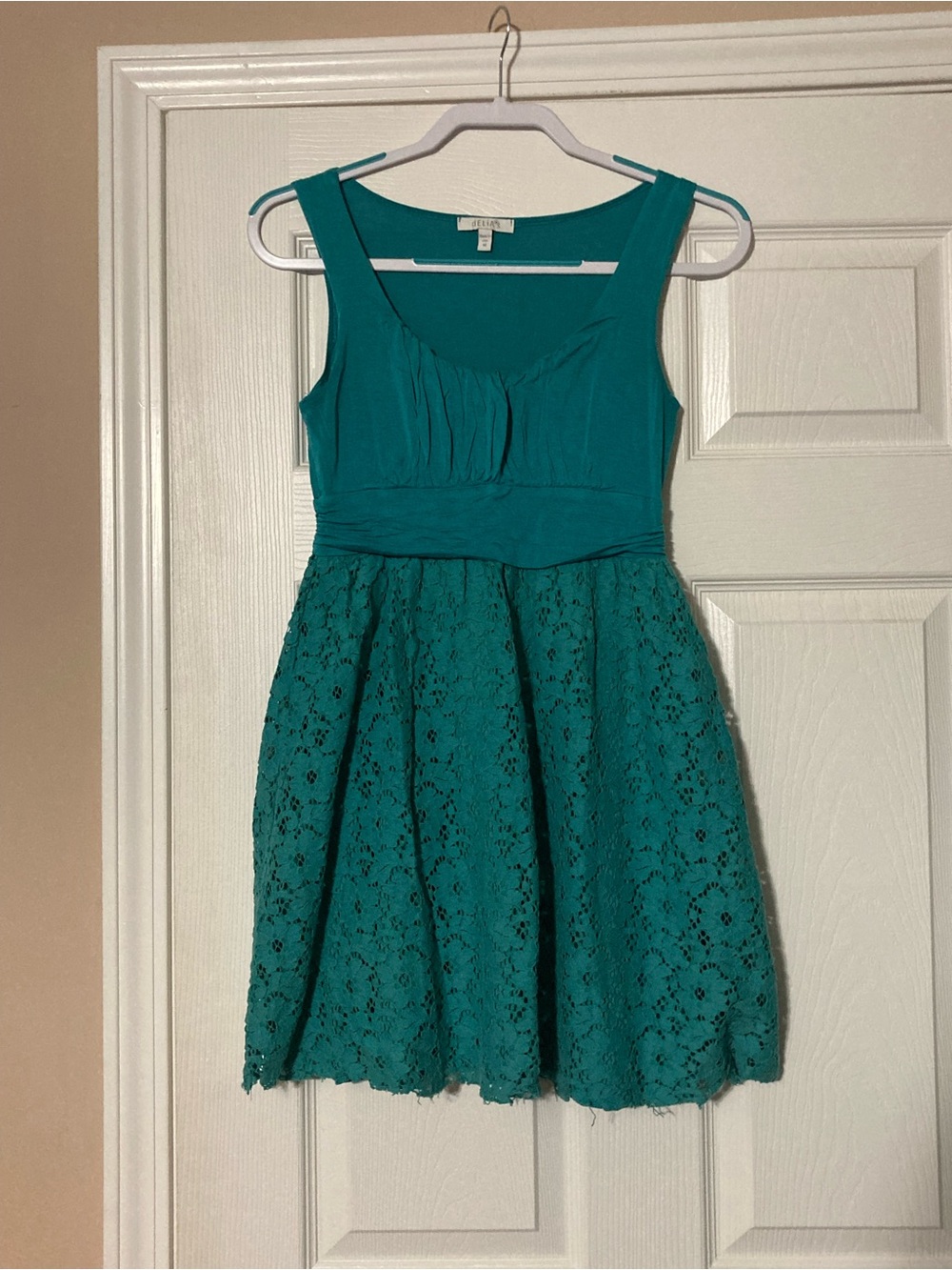 ⭐️⭐️ dELiA*s Teal Lace Fit-and-Flare Mini Dress - size S/M